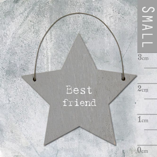 Hovedbilde Mini skilt stjerne Best friend East of India