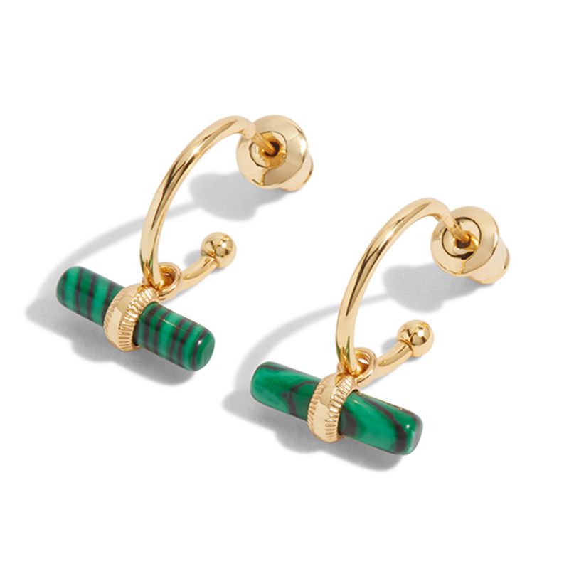 Øredobber AURA BAR MALACHITE Joma Jewellery