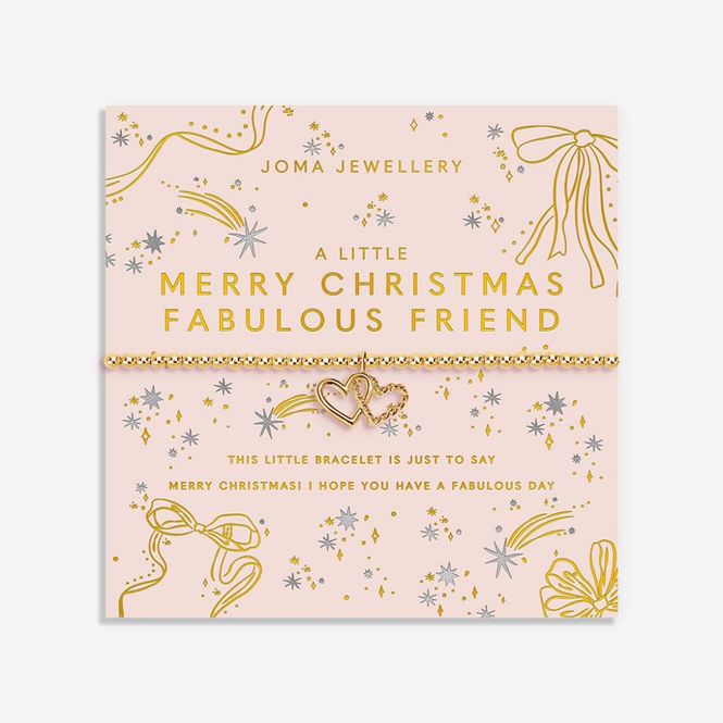 Hovedbilde Armbånd MERRY CHRISTMAS FABULOUS FRIEND Gold A Little Joma Jewellery