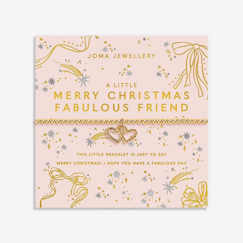 Armbånd MERRY CHRISTMAS FABULOUS FRIEND Gold A Little Joma Jewellery