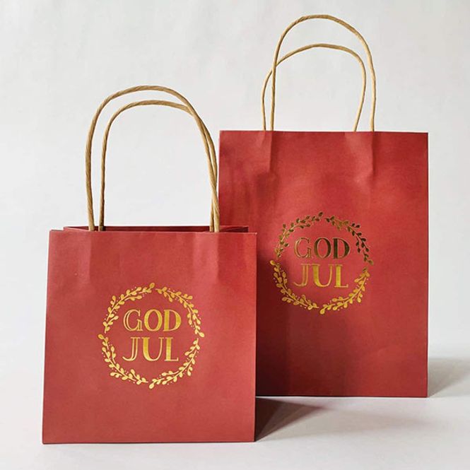 Hovedbilde Gavepose GOD JUL rød 20x25 cm Trend Design 
