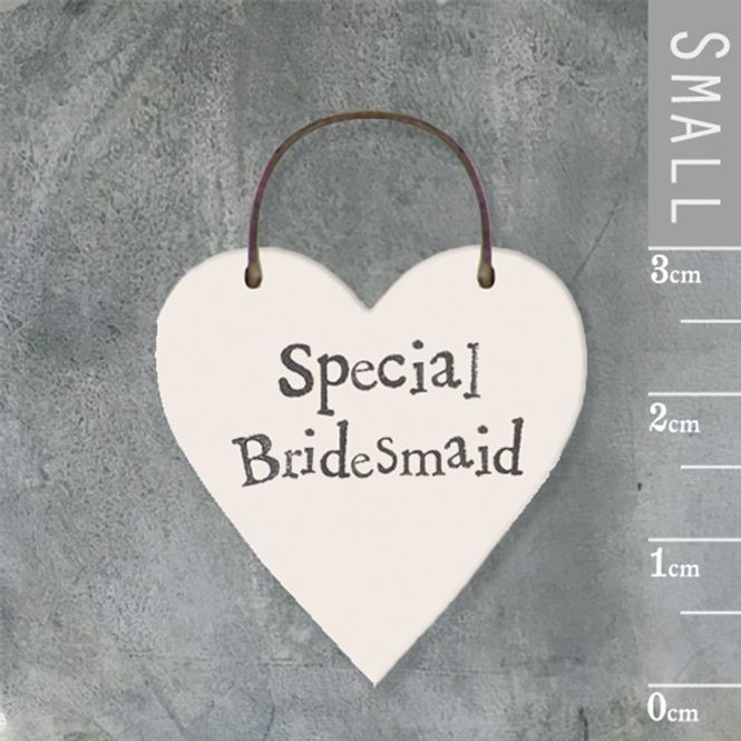 Hovedbilde Mini skilt hjerte Special bridesmaid East of India