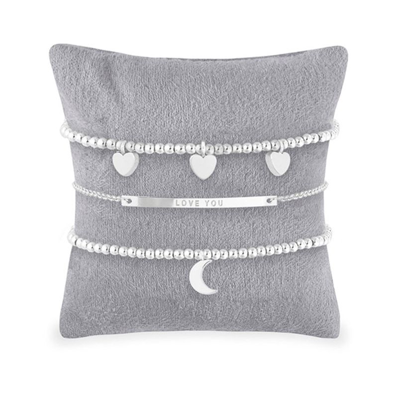 Gavesett LOVE YOU TO THE MOON 3 stk armbånd Joma Jewellery