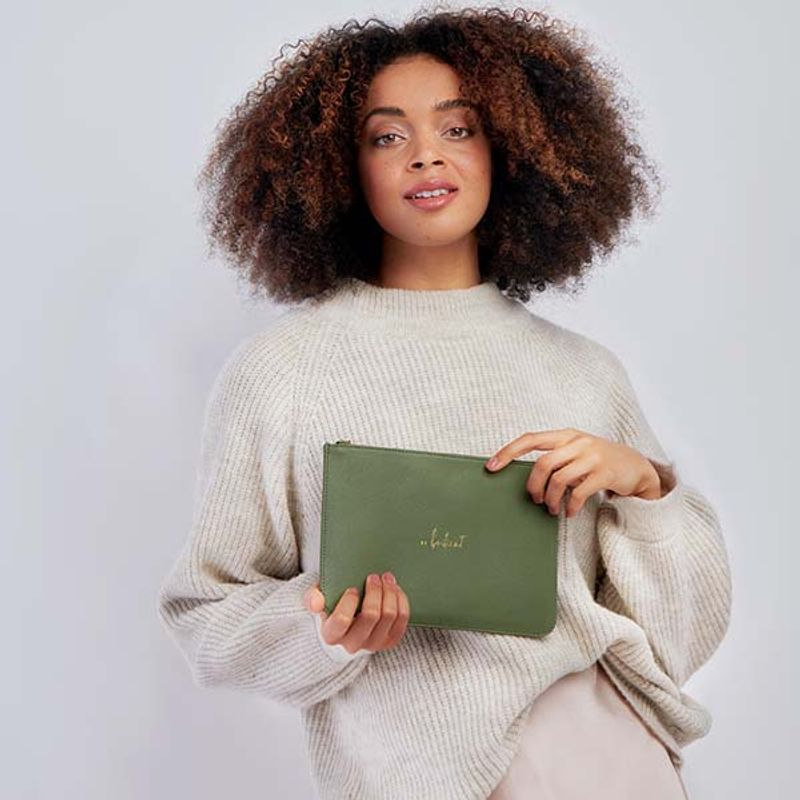 Clutch veske BE BRILLIANT grønn Katie Loxton