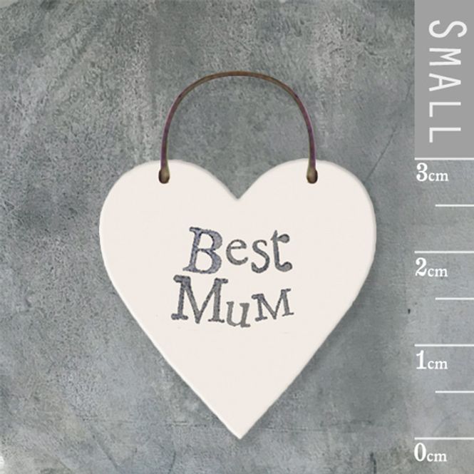 Hovedbilde Mini skilt hjerte Best mum East of India