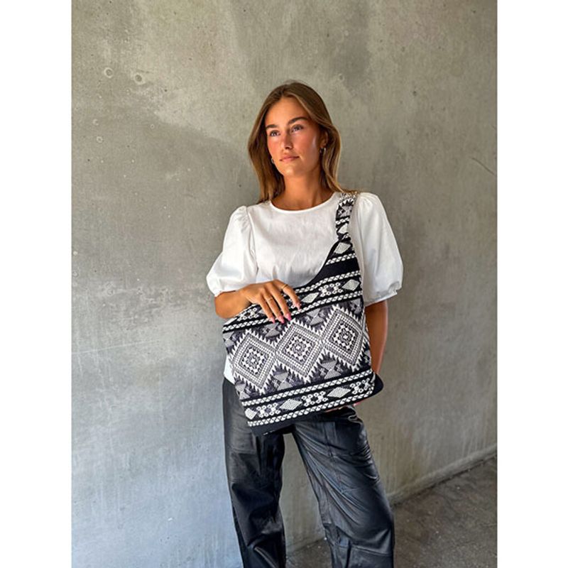 Skulderveske SOFT LUXURY svart offwhite Depeche