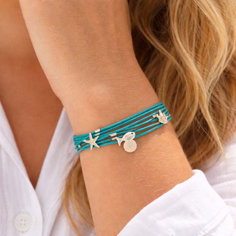 Armbånd CORALREEF turkis cords sølv Onirolithi