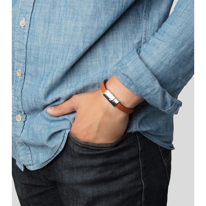 Hovedbilde Armbånd John i skinn Brun Syster P 