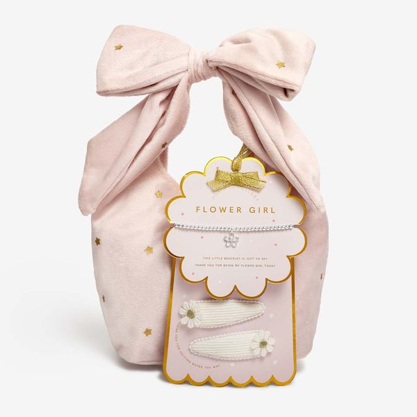 Gavesett FLOWER GIRL veske, armbånd & hårspenner Joma Jewellery 