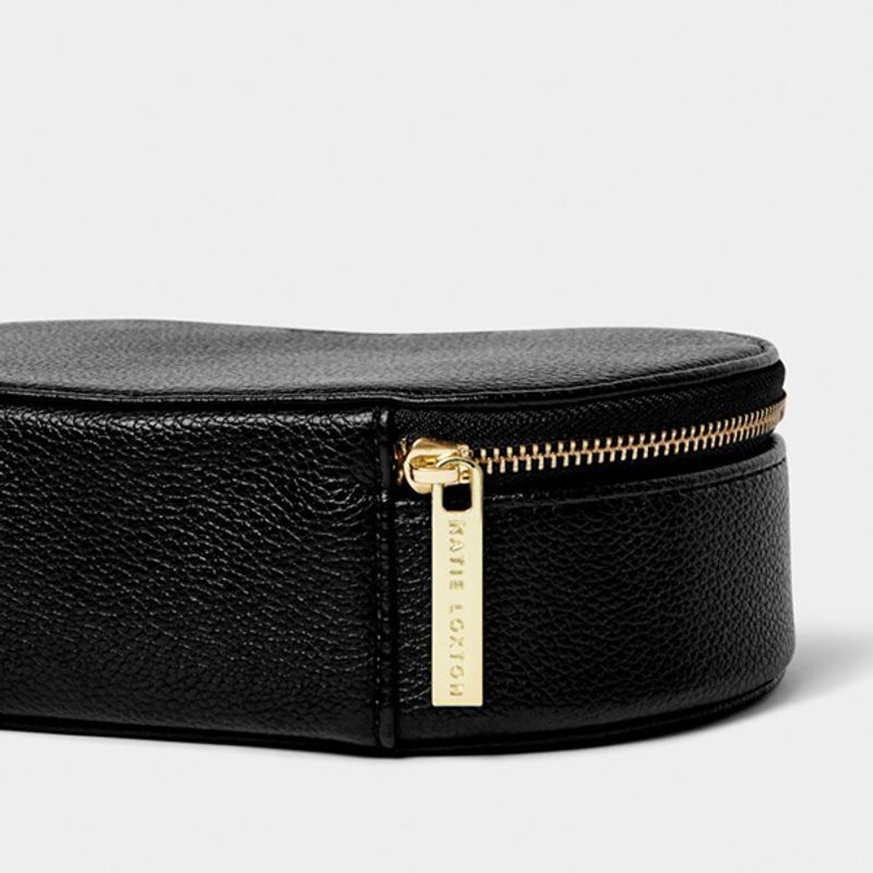 Ovalt smykkeskrin CHOOSE TO SHINE svart Katie Loxton