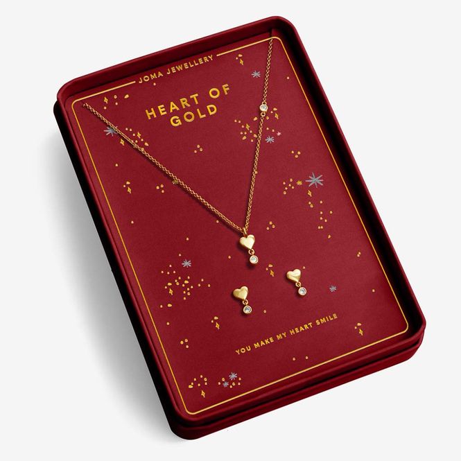 Hovedbilde Smykkesett HEART OF GOLD With Love sett Joma Jewellery