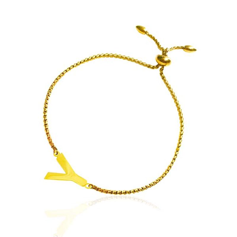 Armbånd bokstav Y gull Ioaku