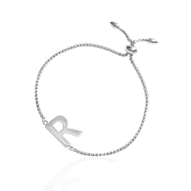 Hovedbilde Armbånd bokstav R sølv Ioaku