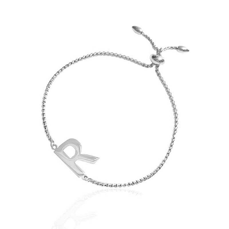 Armbånd bokstav R sølv Ioaku
