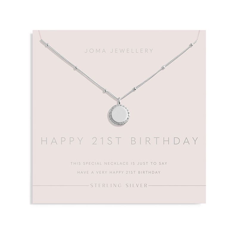 Smykke HAPPY 21ST BIRTHDAY 925 sølv Joma Jewellery
