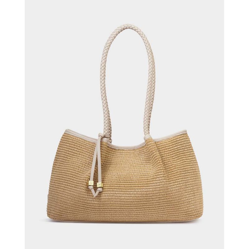 Liten Skulderveske NOVA RAFFIA natur Katie Loxton