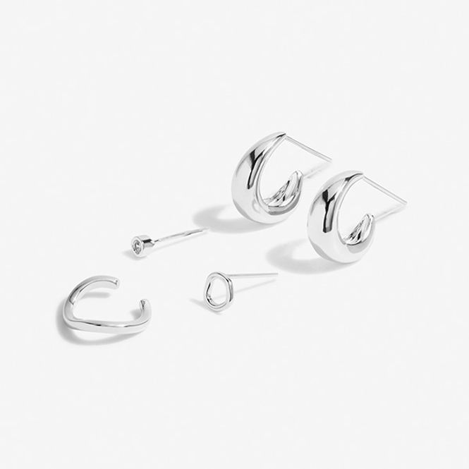 Hovedbilde Øredobber STACKS OF STYLE SIRKEL sett 5 stk sølv Joma Jewellery