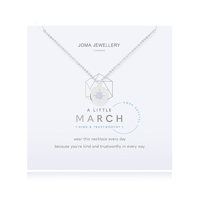 Hovedbilde Smykke MARS fødselsstein Aqua Crystal Joma Jewellery