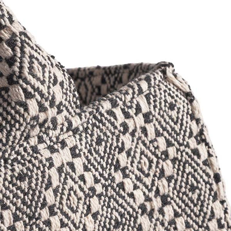 Shopper veske SUMMER SOUNDS sort mønster Depeche 