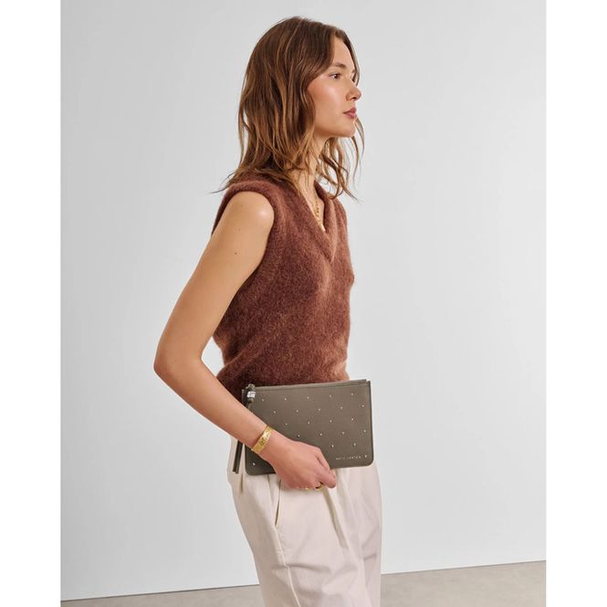 Hovedbilde Clutch veske TASSEL CHARM mink studded brun Katie Loxton