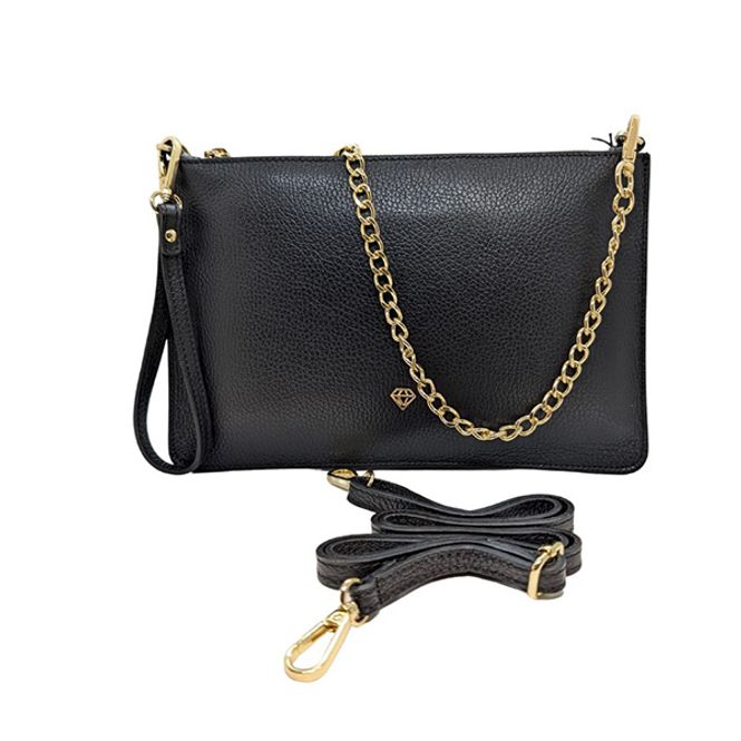 Hovedbilde Clutch veske svart gull Caleidos 