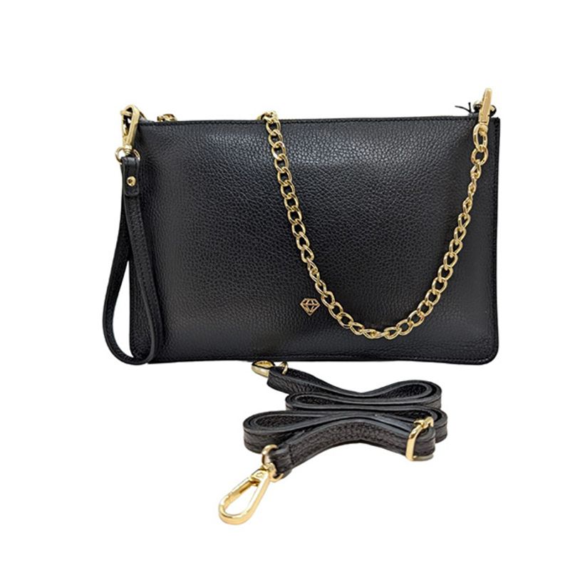 Clutch veske SAVONA svart gull Caleidos 