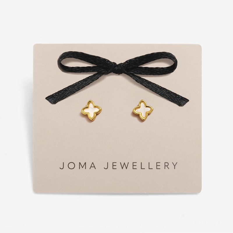 Øredobber WHITE CLOVER Signature Clover Joma Jewellery