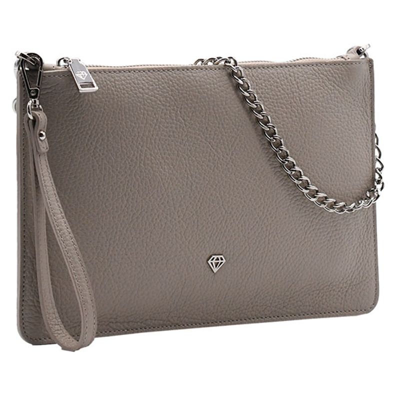 Clutch veske marmo beige sølv Caleidos