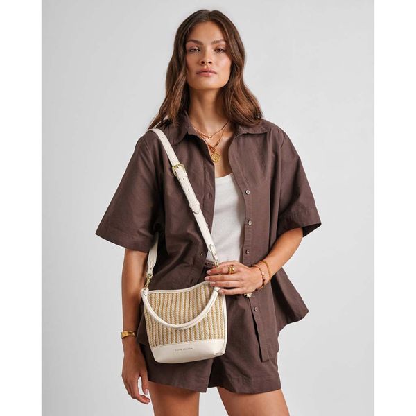 Skulderveske - håndveske SORRENTO Raffia beige Katie Loxton 