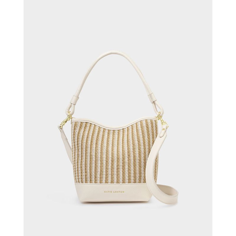 Skulderveske - håndveske SORRENTO Raffia beige Katie Loxton 