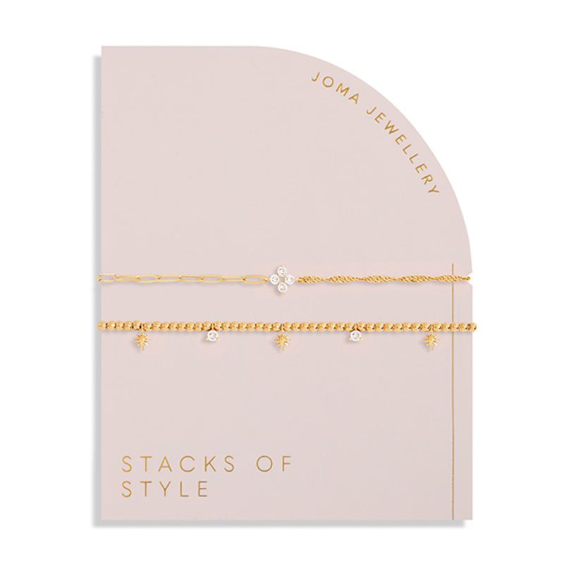 Armbånd STACKS OF STYLE STJERNE sett 2 stk gull Joma Jewellery