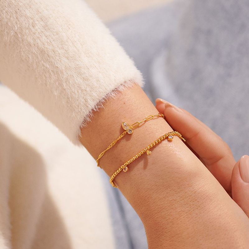 Armbånd STACKS OF STYLE DRÅPE sett 2 stk gull Joma Jewellery