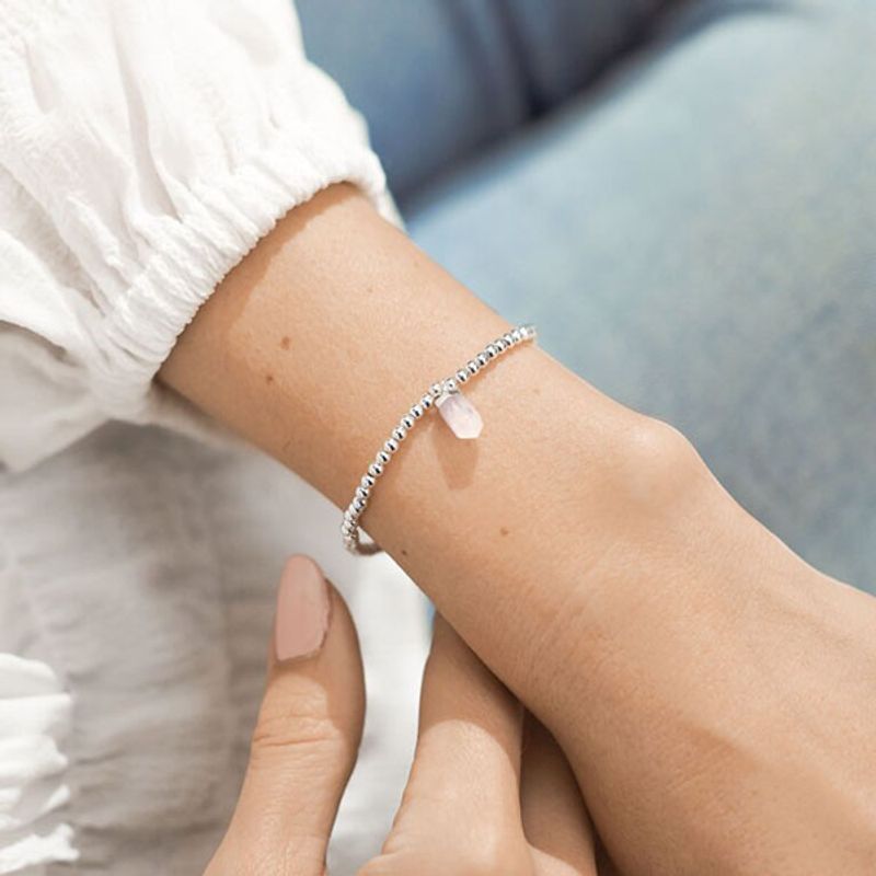 Armbånd LOVE - ROSE QUARTZ Affirmation Crystal Joma Jewellery