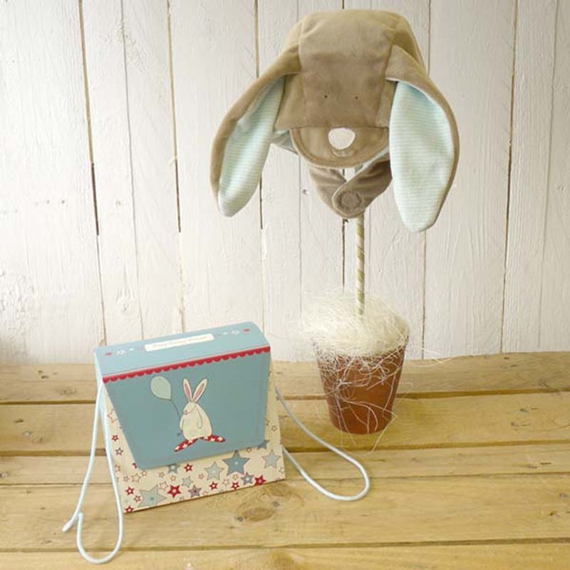 Baby Lue m kaninører Brun Rufus Rabbit