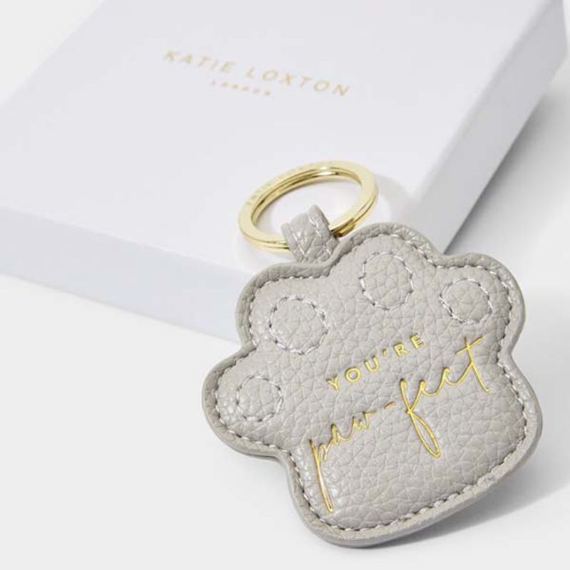 Nøkkelring YOU'RE PAW-FECT grå Katie Loxton