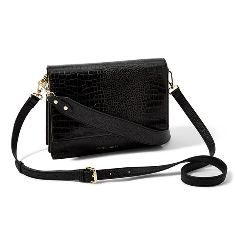 Crossover veske ORLA CROC svart Katie Loxton