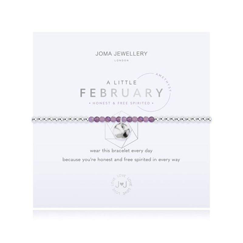 Armbånd FEBRUAR fødselsstein Amethyst Joma Jewellery