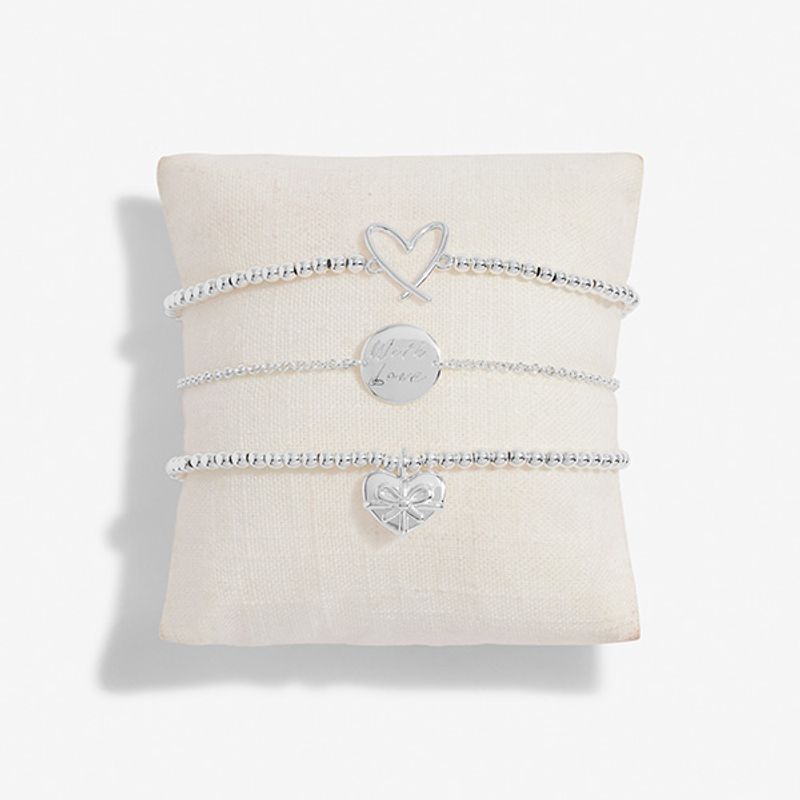 Gavesett WITH LOVE 3 stk armbånd Joma Jewellery