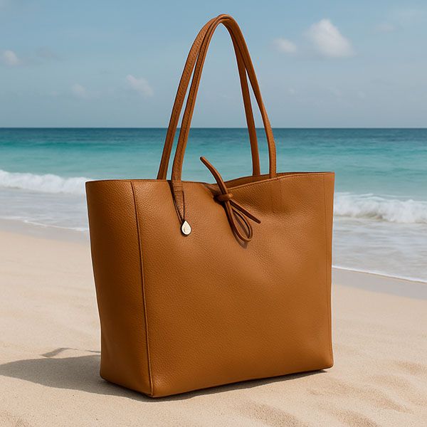 Shopper veske caramel brun Caleidos