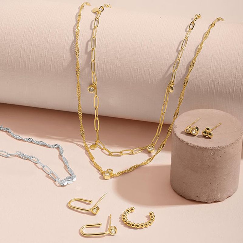 Armbånd STACKS OF STYLE sett 2 stk gull Joma Jewellery