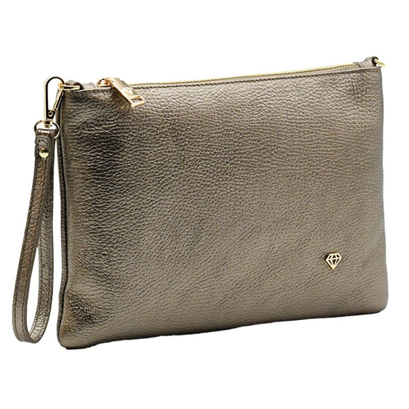 Clutch veske bronse gull Caleidos 