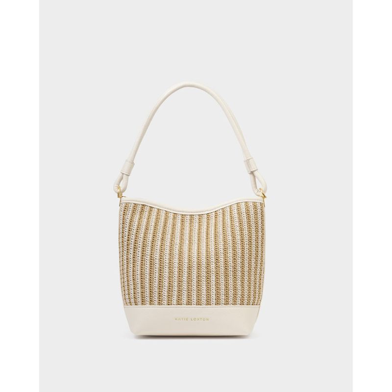 Skulderveske - håndveske SORRENTO Raffia beige Katie Loxton 